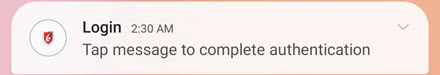 The IBKR mobile Android phone notification